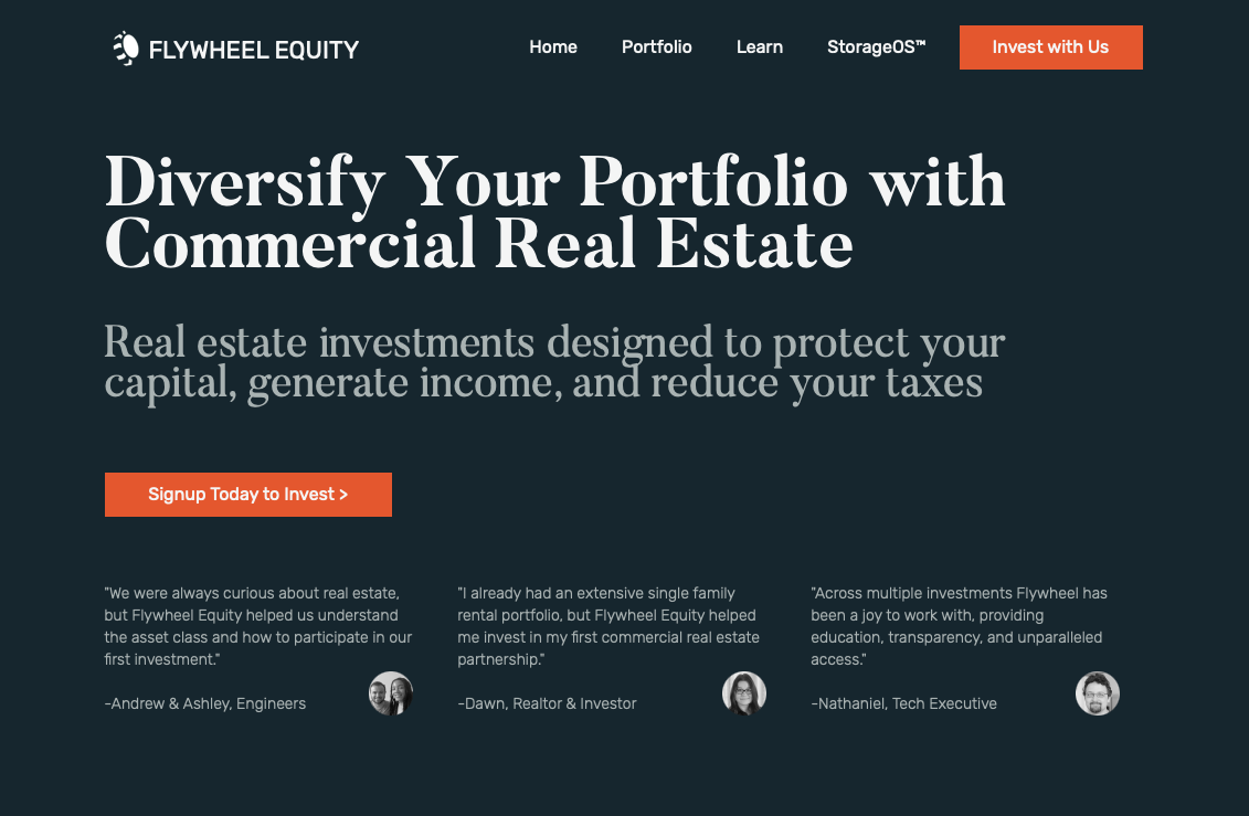 Flywheel Equity website screenshot